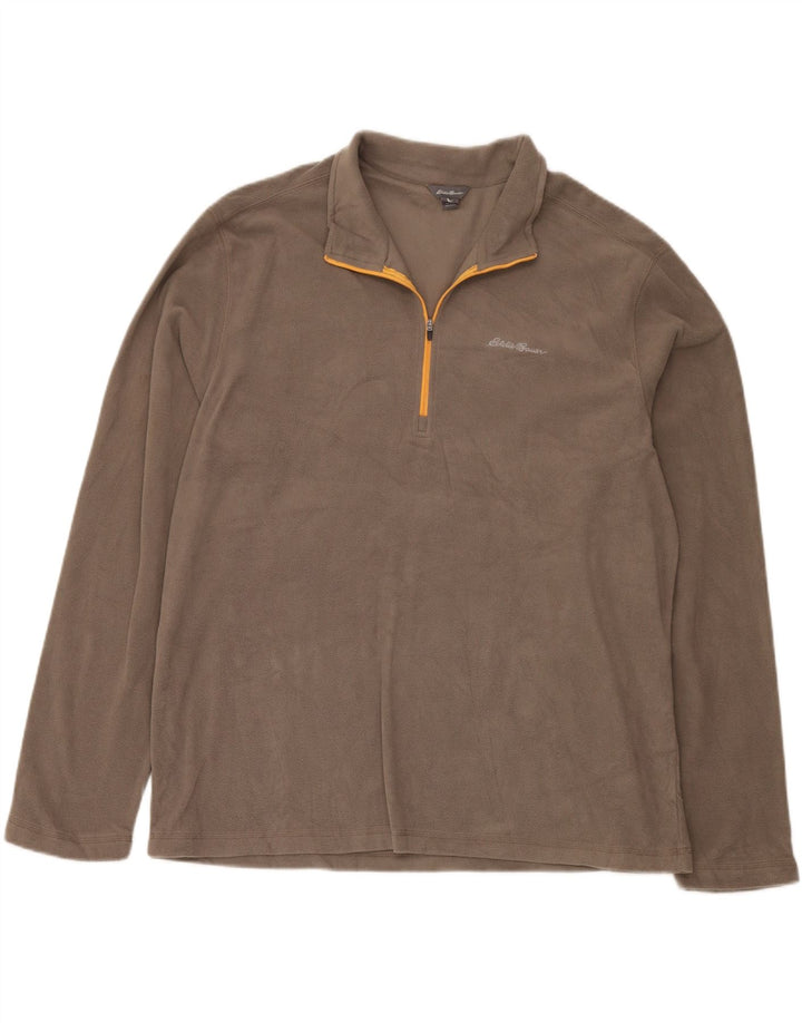 EDDIE BAUER Ανδρικό φερμουάρ Fleece Jumper XL Γκρι πολυεστέρας
