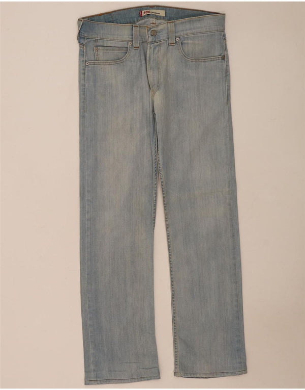 Levi's Womens 506 Straight Jeans W34 L32 Blue Cotton