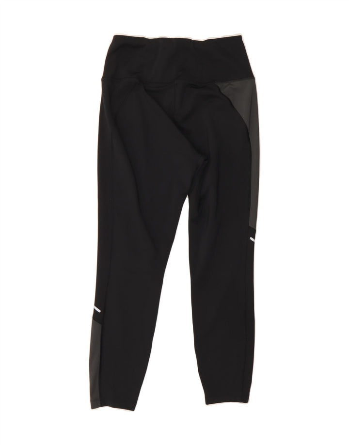 ASICS Womens Leggings UK 12 Medium  Black Colourblock Polyester Vintage Asics and Second-Hand Asics from Messina Hembry 