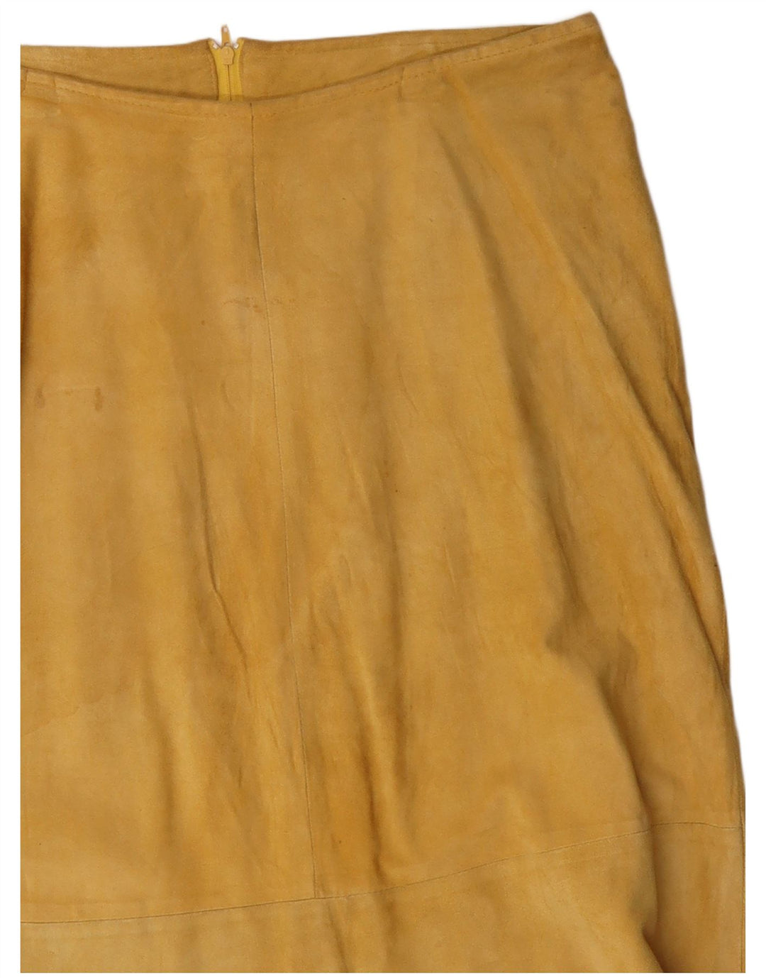 Γυναικεία Suede Φούστα VINTAGE IT 44 Medium W30 Yellow Leather