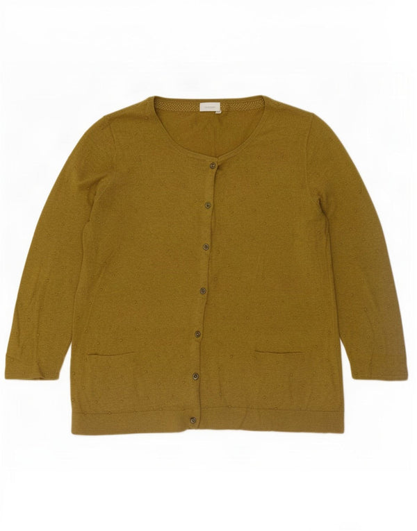 White Stuff Γυναικεία ζακέτα πουλόβερ UK 14 Medium Khaki Cotton
