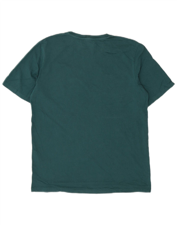 JACK & JONES Mens Graphic T-Shirt Top Medium Green Cotton
