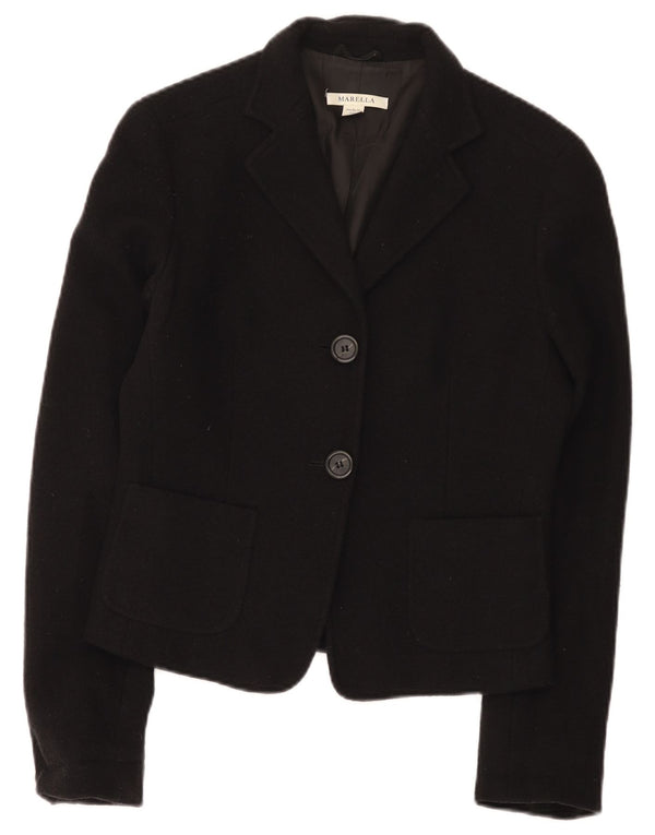 Marella Γυναικείο σακάκι blazer UK 10 Small Black Wool