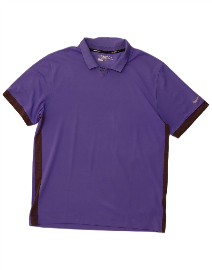 Ανδρικό μπλουζάκι NIKE Dri Fit Polo Medium Purple Colorblock Πολυεστέρας