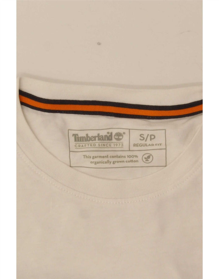 Ανδρικό T-Shirt με κανονική εφαρμογή Timberland, μικρό λευκό βαμβακερό μπλουζάκι