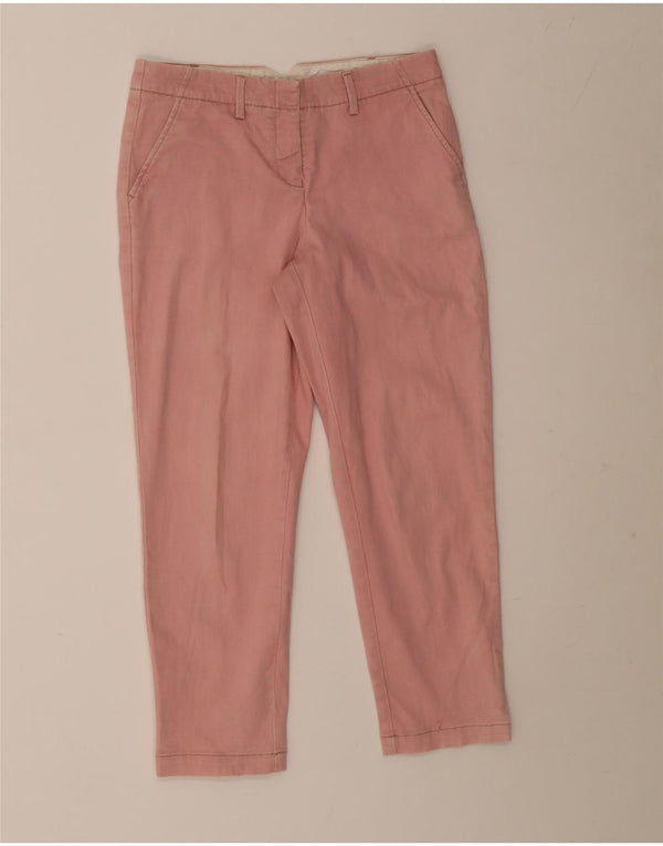 Armani Γυναικείο Slim Cropped Παντελόνι EU 40 Small W28 L25 Pink Cotton