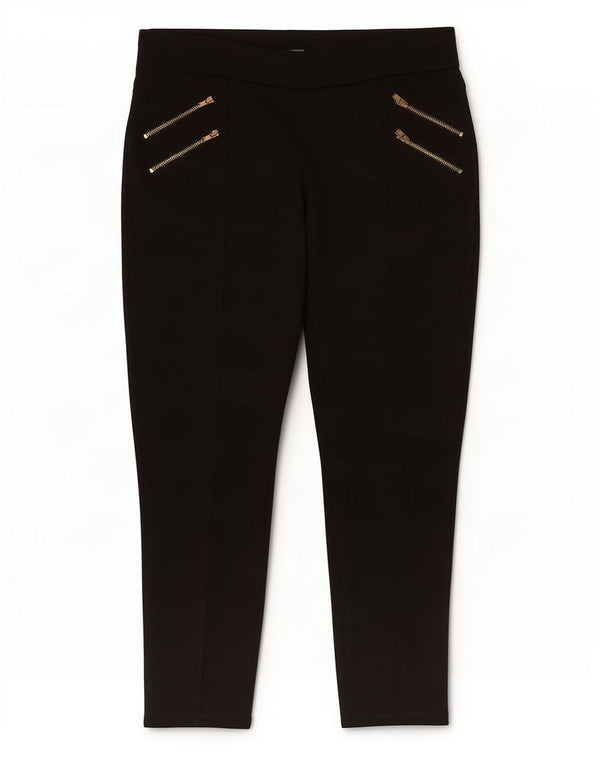Zara Γυναικείο Slim Cropped Παντελόνι XL W32 L26 Μαύρο βισκόζη
