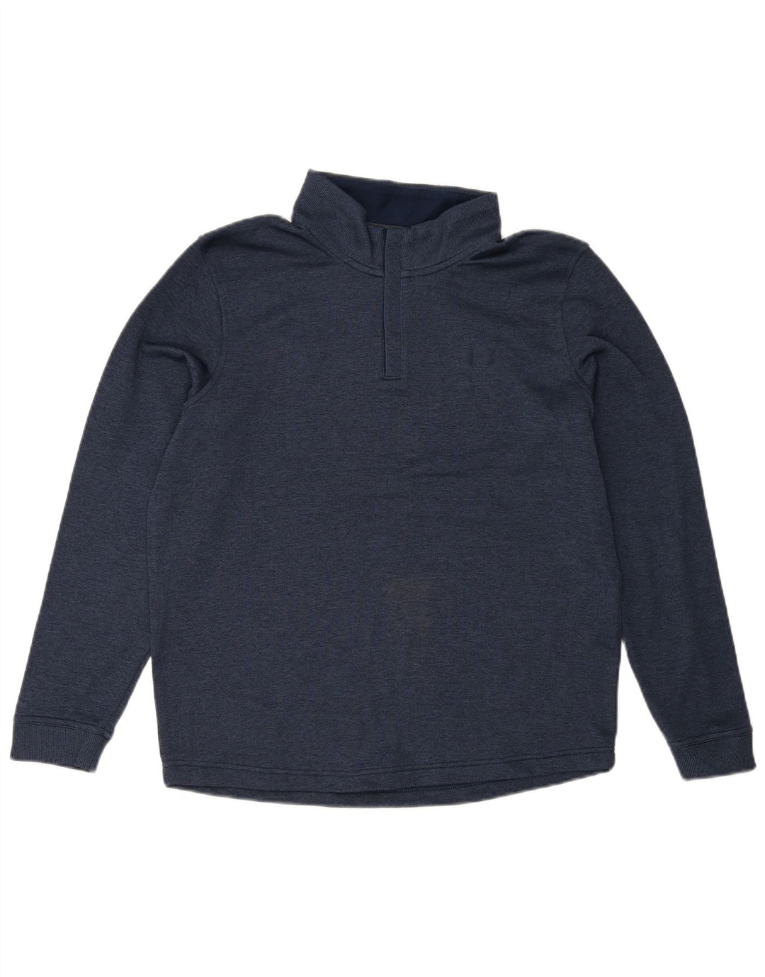 UNDER ARMOUR Mens Cold Gear Zip Neck Sweatshirt Jumper Large Navy Blue