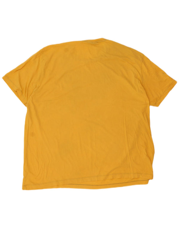 Kappa Mens Graphic T-Shirt Top 5XL Yellow Cotton