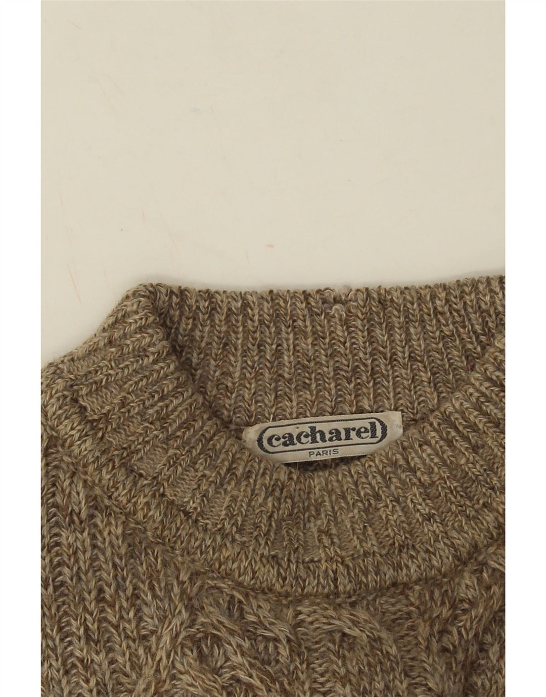 Ανδρικό πουλόβερ Cacharel Crew Neck Jumper Large Beige Fair Isle
