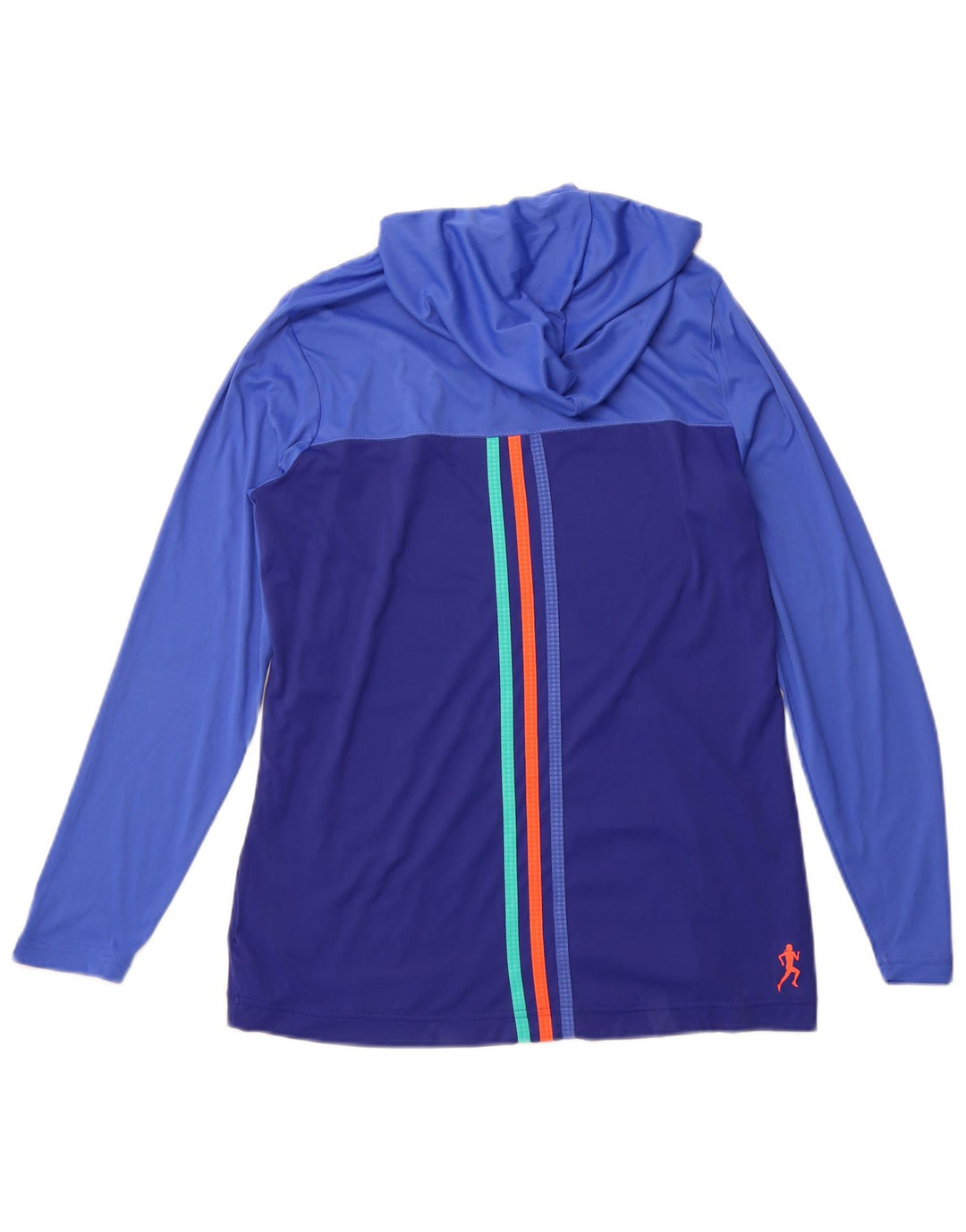 ADIDAS Womens Climalite Top Long Sleeve UK 14 Medium  Blue Colourblock