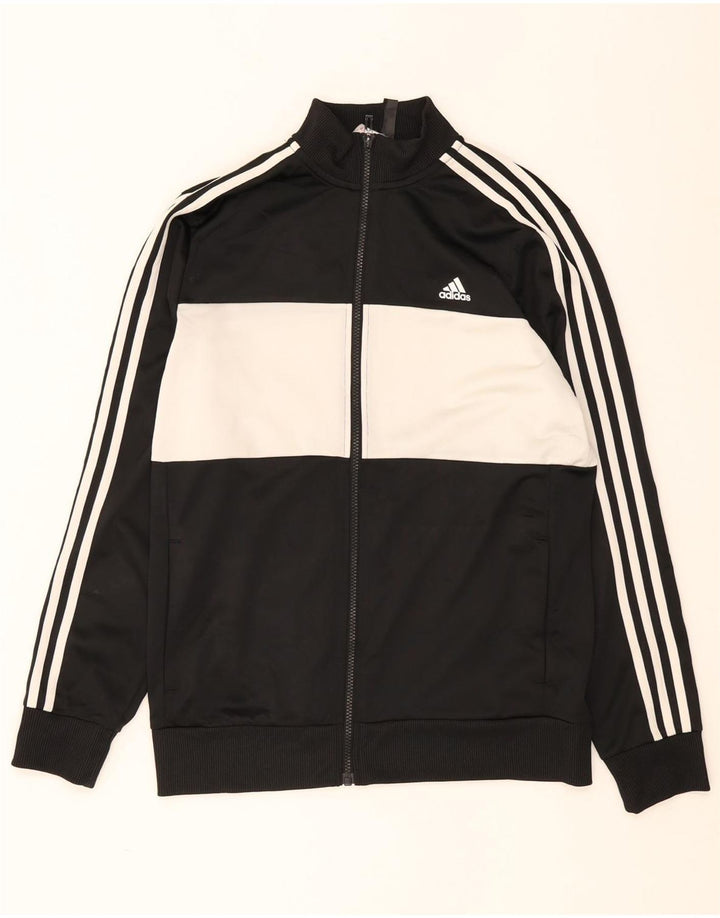 Κορυφαία φόρμα Adidas Boys σακάκι 15-16 ετών Μαύρο Colourblock Polyester