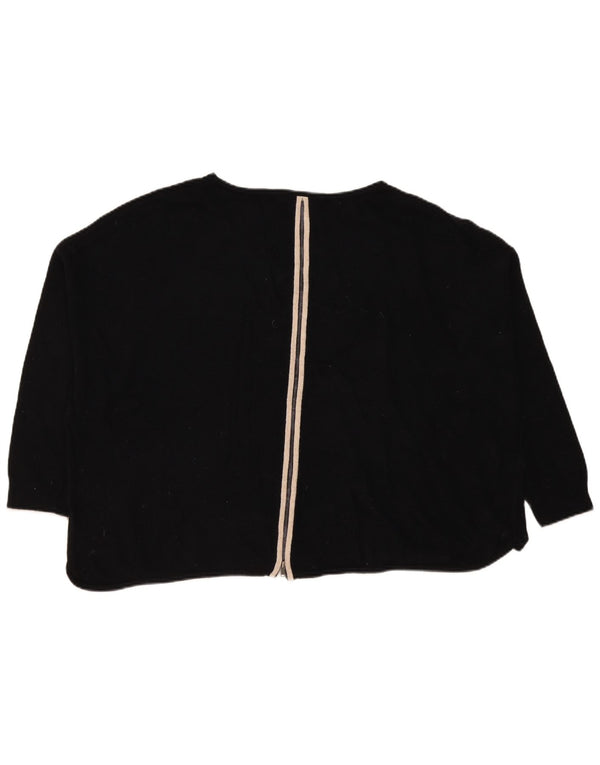 Γυναικείο πουλόβερ MINT VELVET γραφικό βάρκα πουλόβερ UK 16 μεγάλο μαύρο