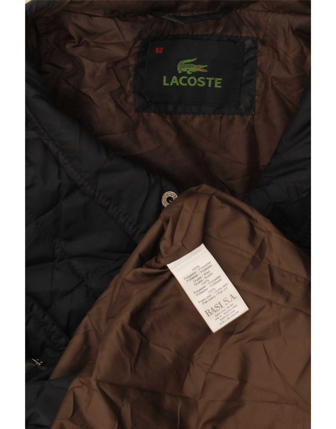 Ανδρικό καπιτονέ μπουφάν Lacoste IT 52 XL Navy Blue Polyester
