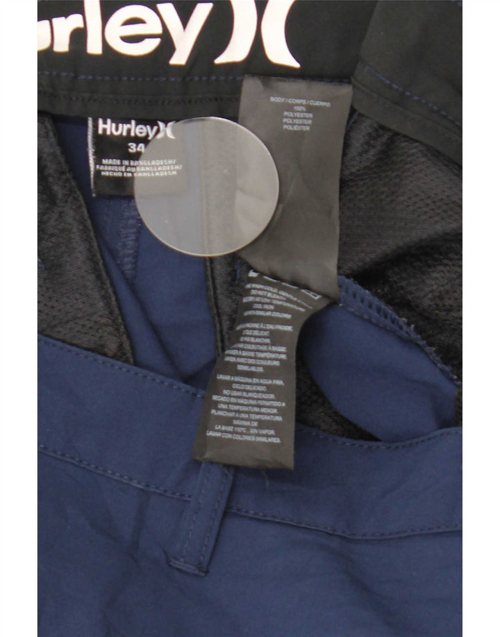 Ανδρικό σορτς Chino Hurley W34 Large Navy Blue Polyester