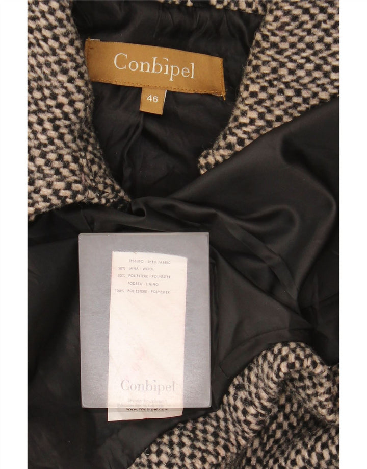 Γυναικείο Πανωφόρι Conbipel IT 46 Large Grey Check Wool