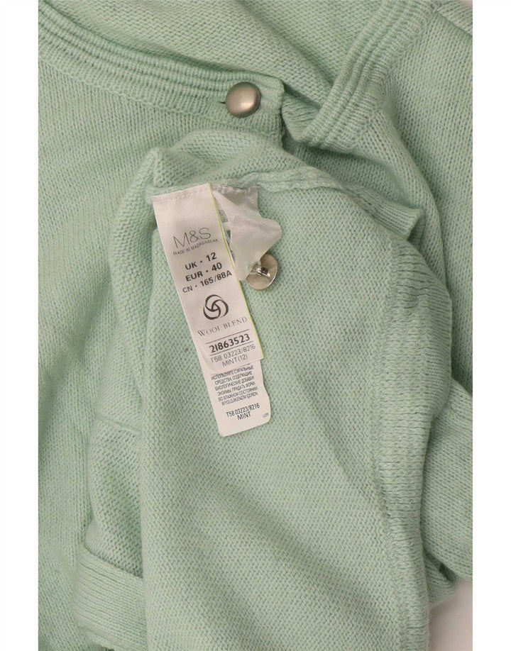 Marks & Spencer Γυναικεία Ζακέτα πουλόβερ UK 12 Μεσαίο Πράσινο Ακρυλικό