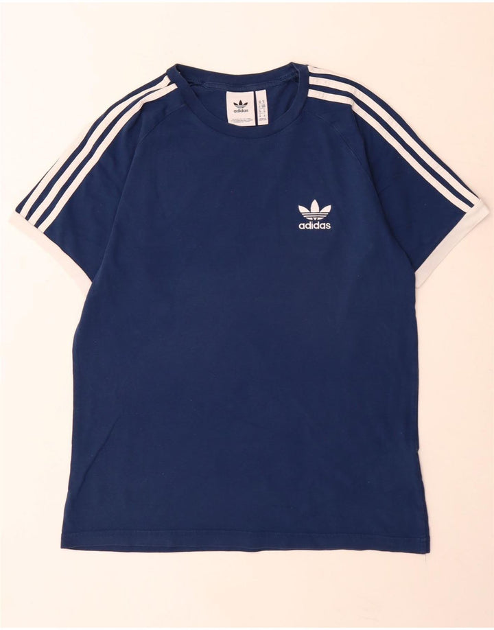 Ανδρικό T-Shirt Adidas Top Βαμβακερό μεσαίο Navy Blue