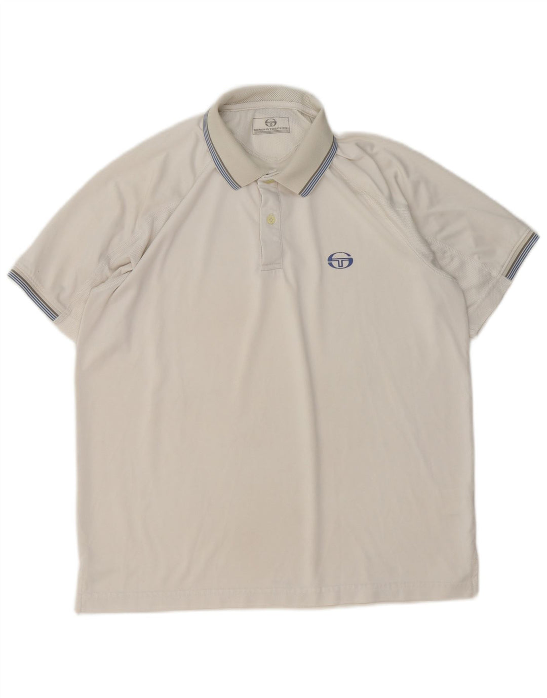 Sergio Tacchini Ανδρικό πουκάμισο Polo XL Λευκό Πολυεστέρας