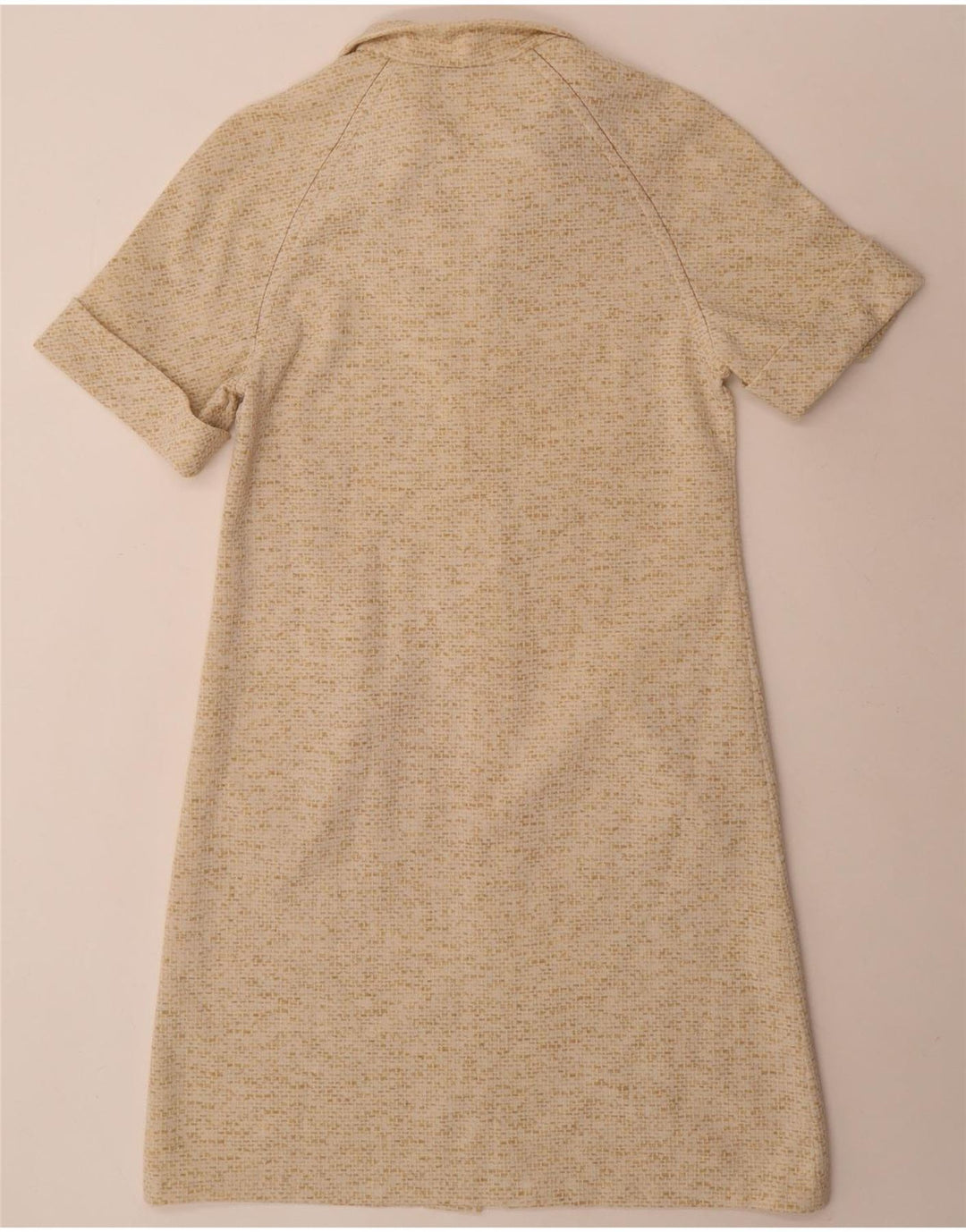 Vintage γυναικείο φόρεμα Shift UK 14 Medium Beige Flecked