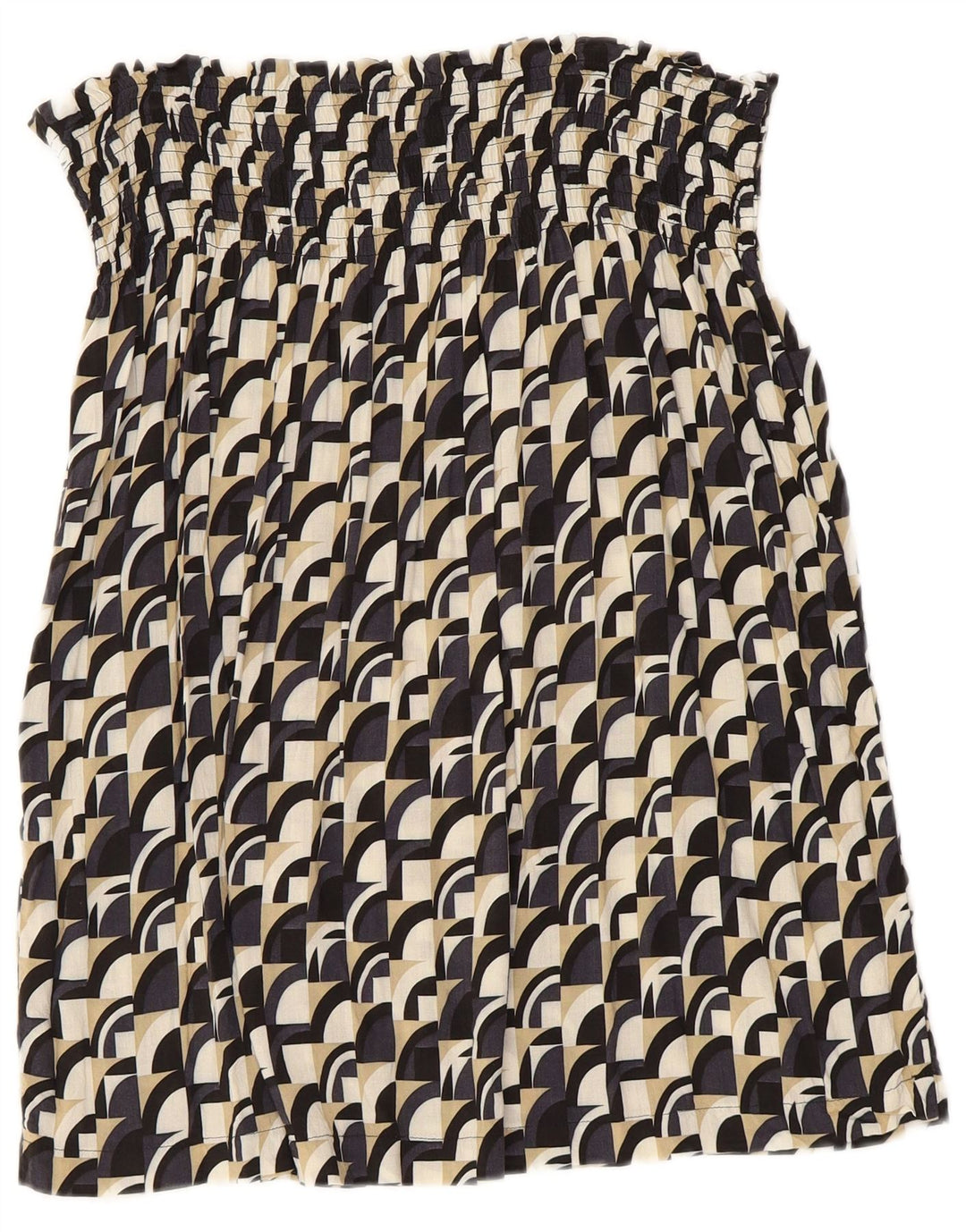 Γυναικείο μπλουζάκι στράπλες Benetton UK 8 Small πολύχρωμο γεωμετρικό