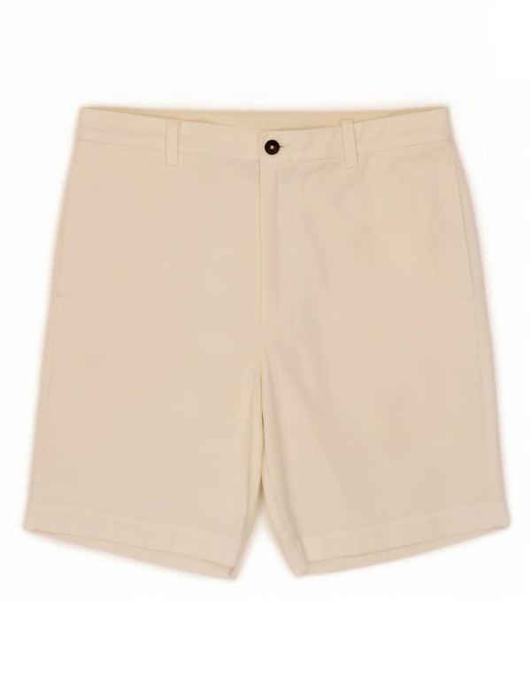 Marks & Spencer Ανδρικό Σορτς Chino Μπλε Harbour Μεγάλο W34 Λευκό Βαμβακερό