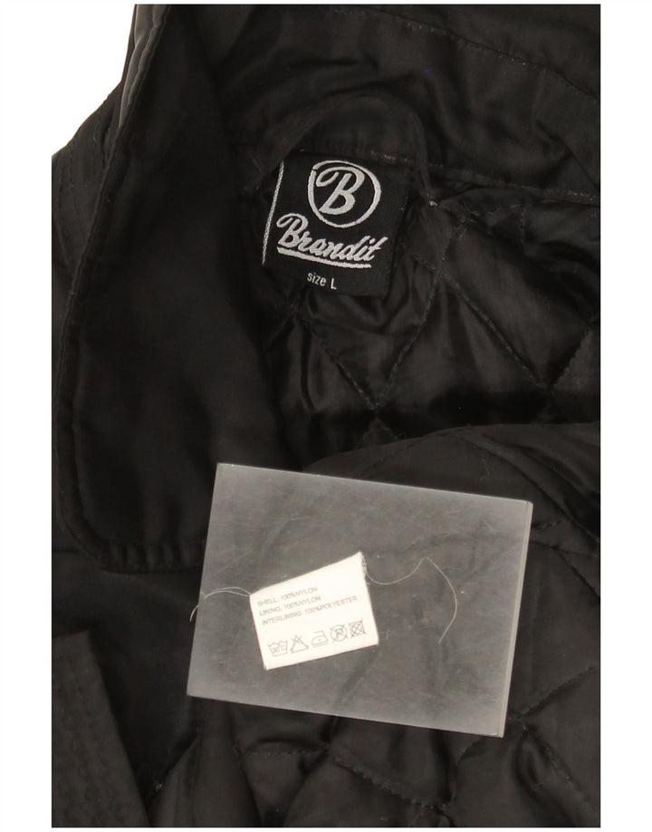 Brandit Ανδρικό Bomber Jacket UK 40 Large Black Nylon