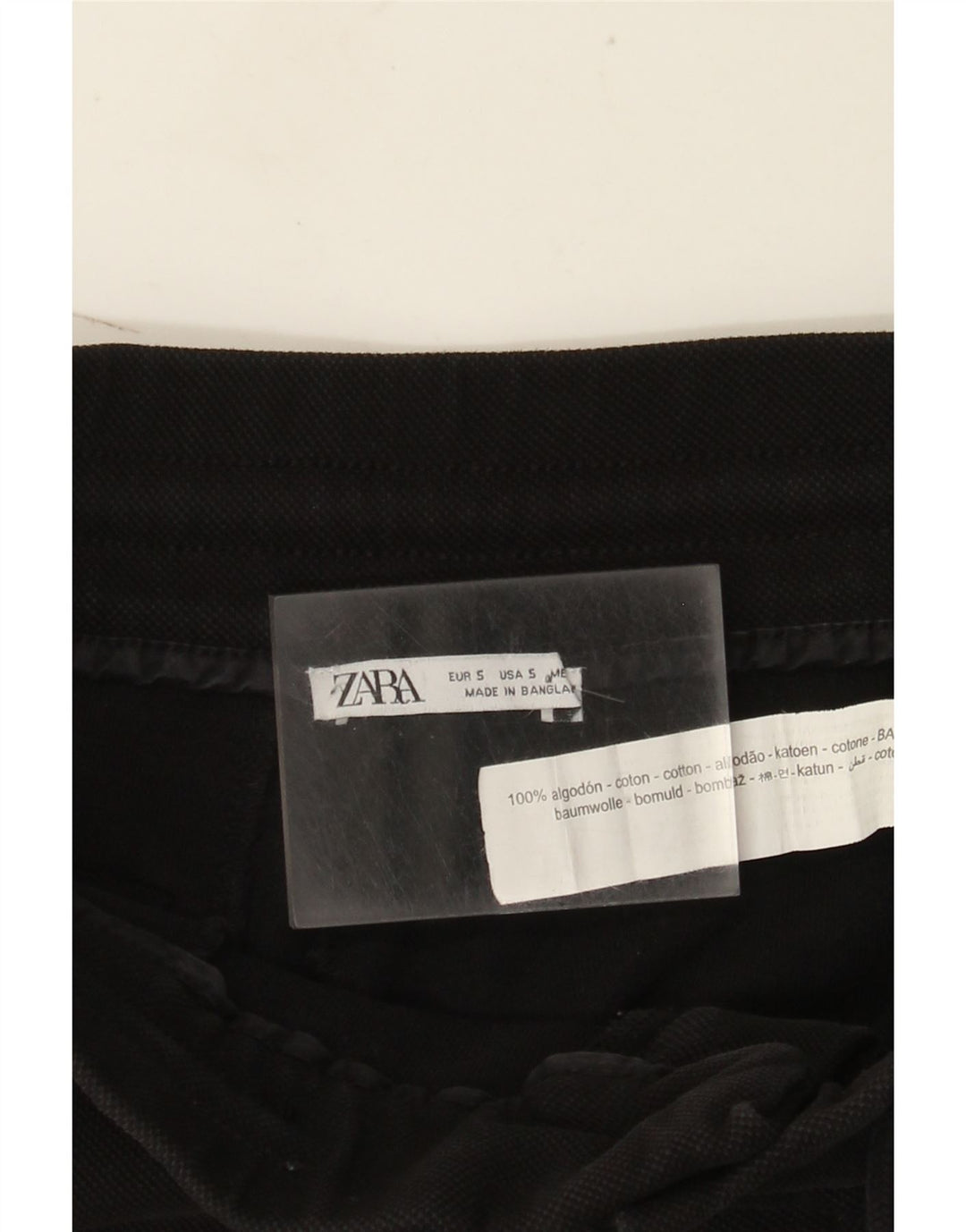 Zara Ανδρικό σορτς Cargo Small W30 μαύρο βαμβακερό