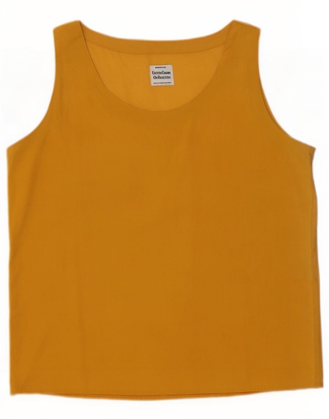 Benetton Γυναικεία Αμάνικη Μπλούζα Top IT 42 Medium Yellow