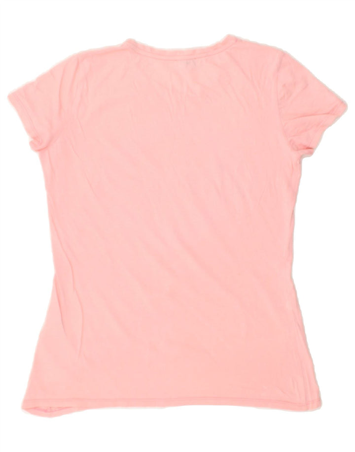 LIU JO Womens Graphic T-Shirt Top UK 10 Small Pink Cotton | Vintage Liu Jo | Thrift | Second-Hand Liu Jo | Used Clothing | Messina Hembry 