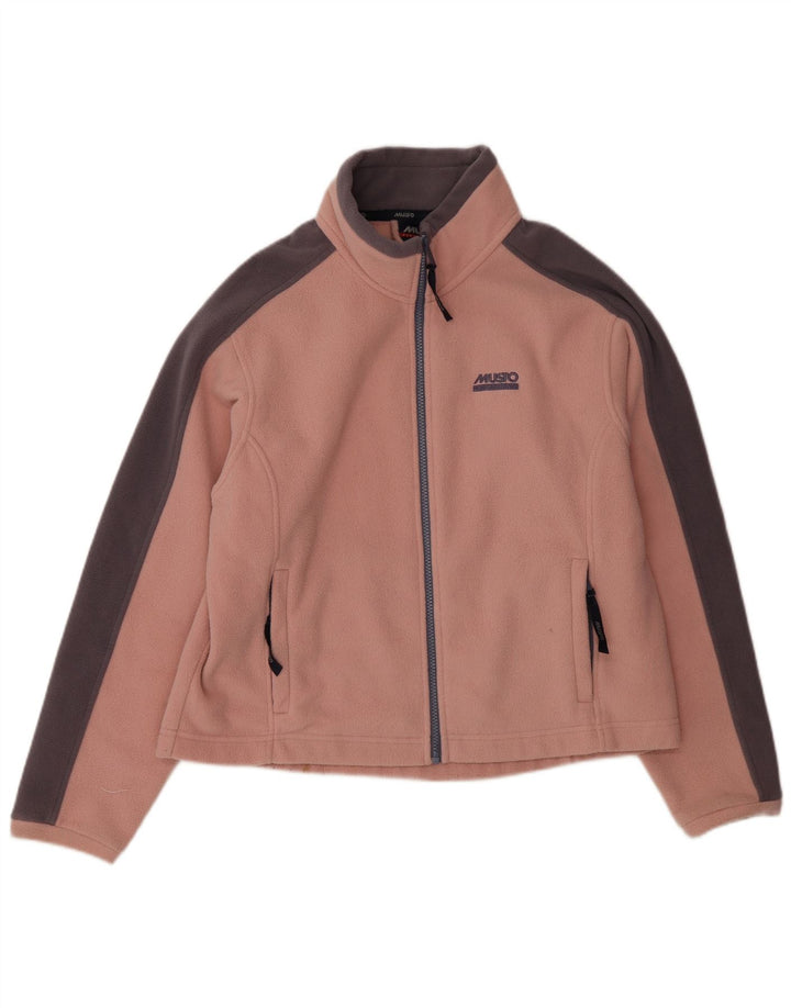 Musto Γυναικείο Fleece Jacket UK 14 Large Pink Colourblock Polyester