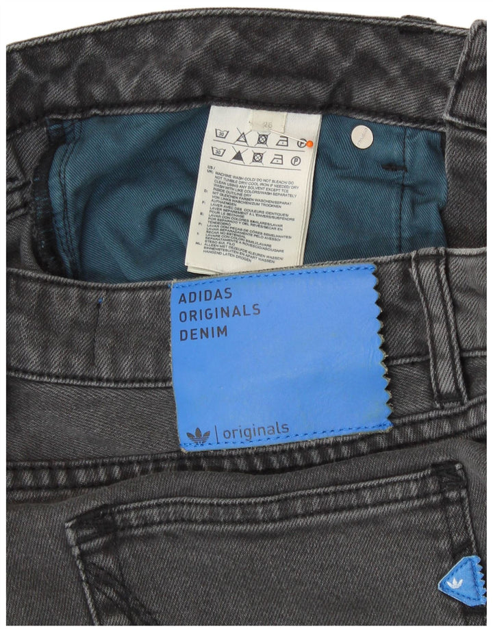 Γυναικείο τζιν σορτς ADIDAS W26 μικρό γκρι βαμβακερό