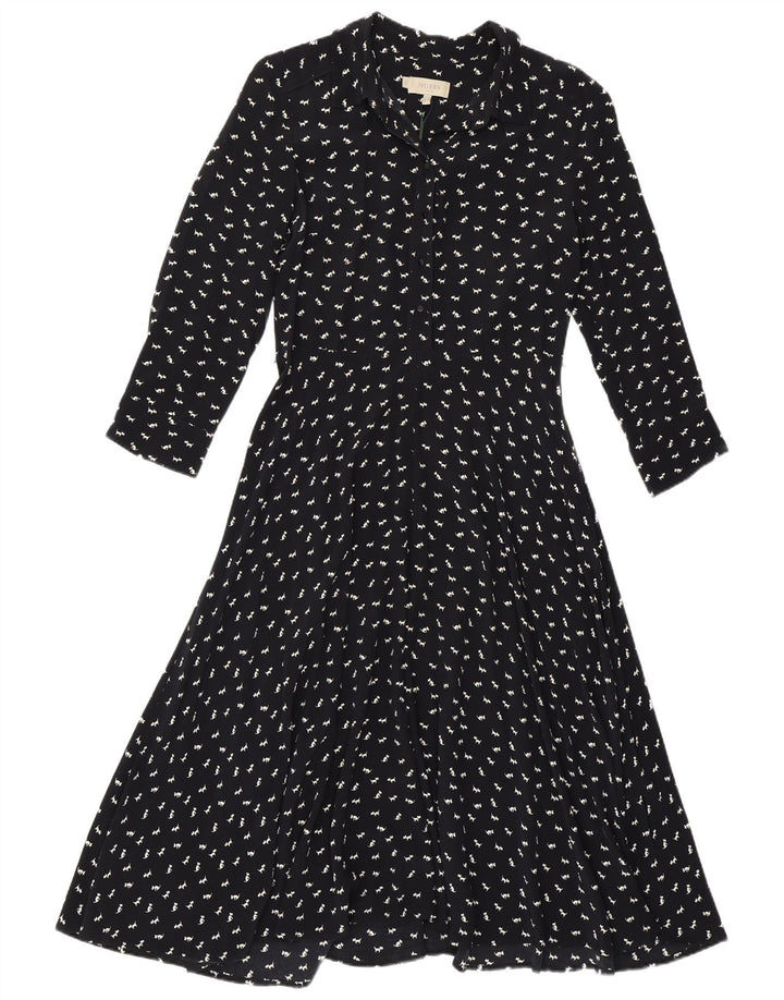 Γυναικείο φόρεμα Hobbs A-Line UK 10 Small Navy Blue Animal Print Viscose