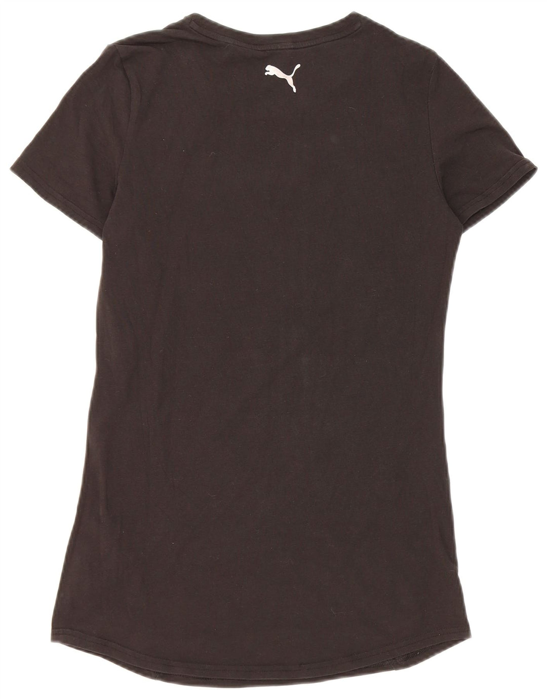 Puma Γυναικείο Crop Graphic T-Shirt Top UK 12 Medium Black