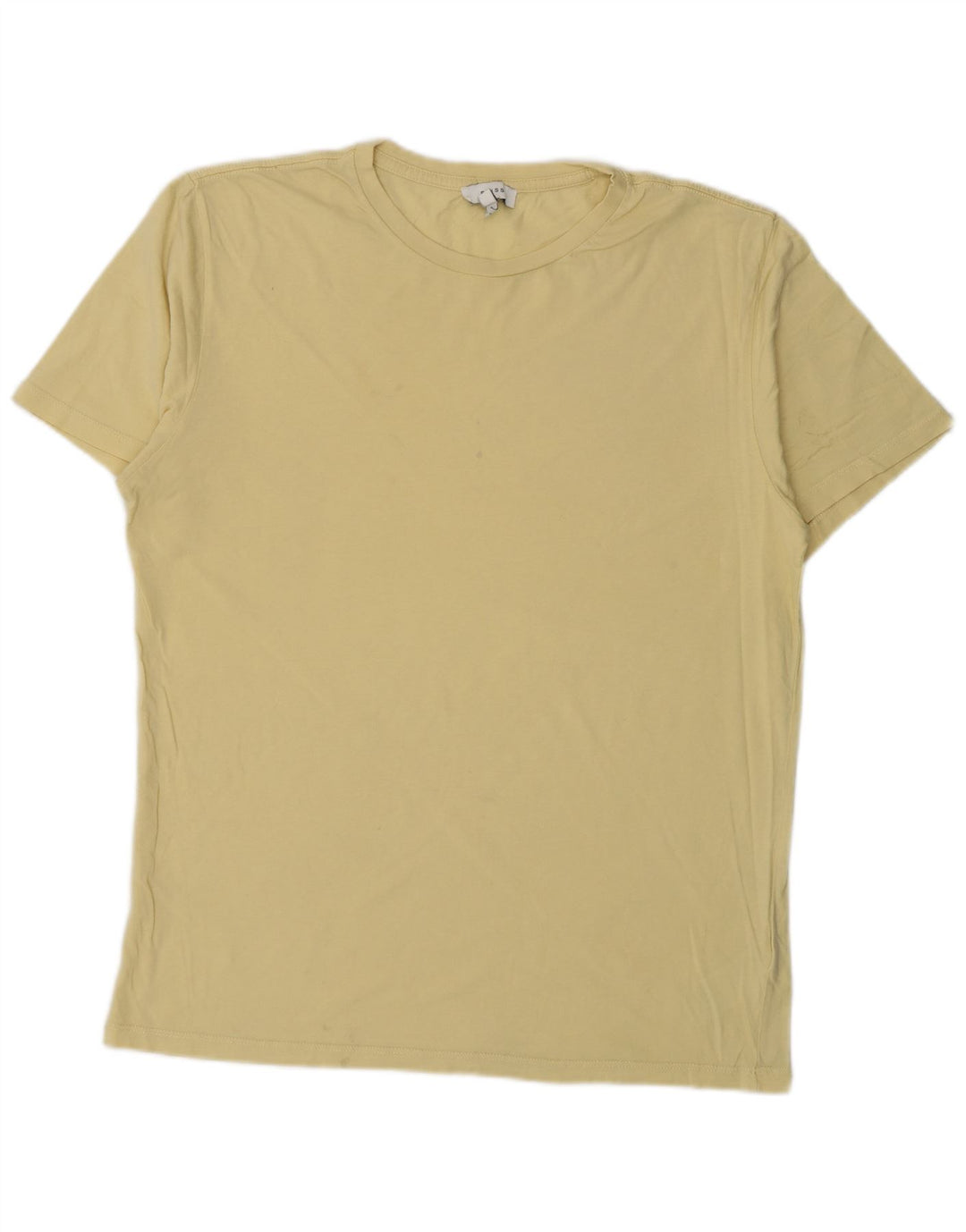 Ανδρικό T-Shirt Reiss Top από μεσαίο κίτρινο βαμβάκι