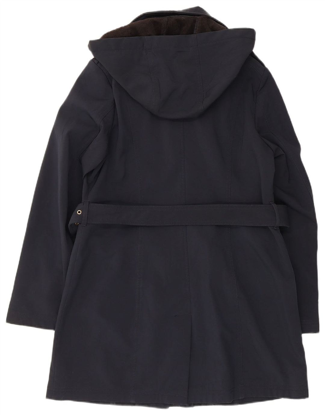 Michael Kors Γυναικεία καμπαρντίνα με κουκούλα UK 14 Medium Navy Blue Polyester