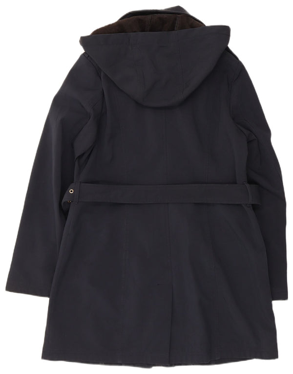 Michael Kors Γυναικεία καμπαρντίνα με κουκούλα UK 14 Medium Navy Blue Polyester