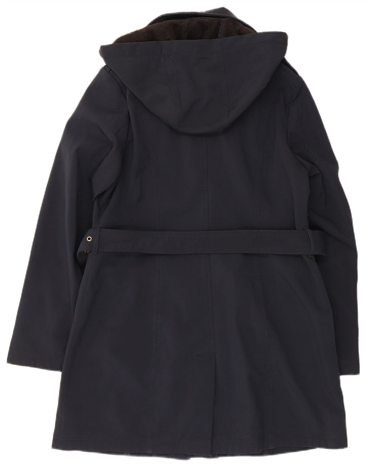 Michael Kors Γυναικεία καμπαρντίνα με κουκούλα UK 14 Medium Navy Blue Polyester