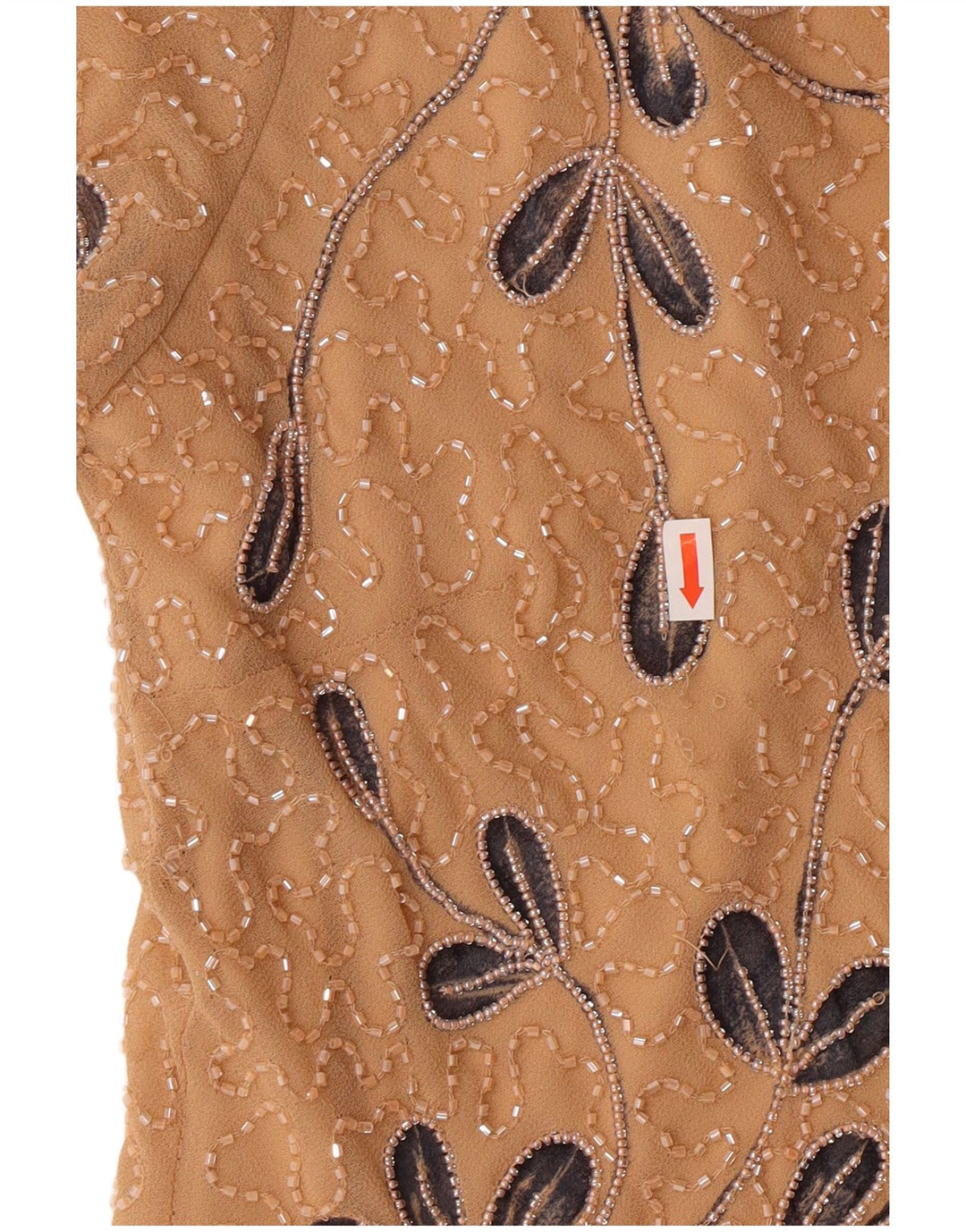 Jacques Vert Γυναικεία Μπλούζα Τοπ UK 12 Medium Beige Floral Polyester