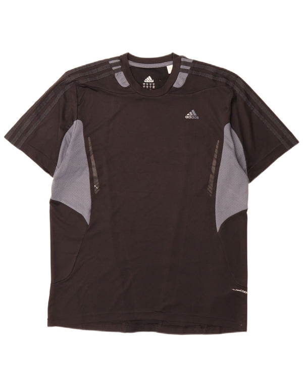 Ανδρικό T-Shirt Adidas Top Medium Black Colourblock Polyester Sports