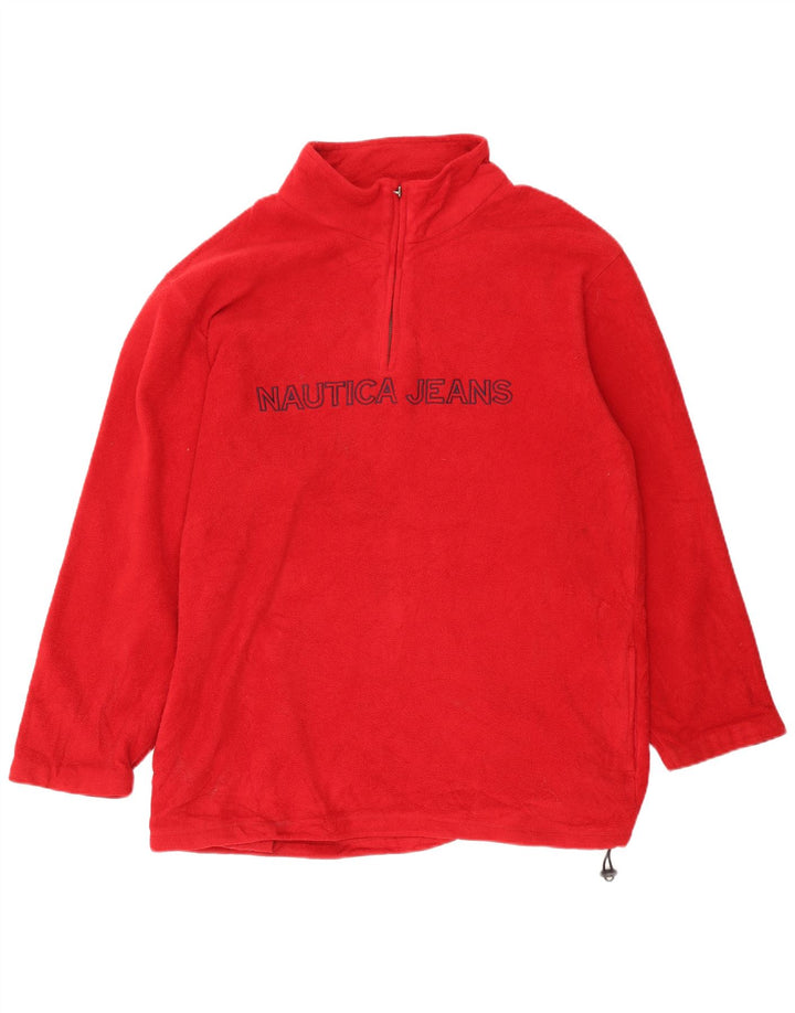 Γραφικό ανδρικό φερμουάρ Nautica Fleece Jumper XL Red Polyester