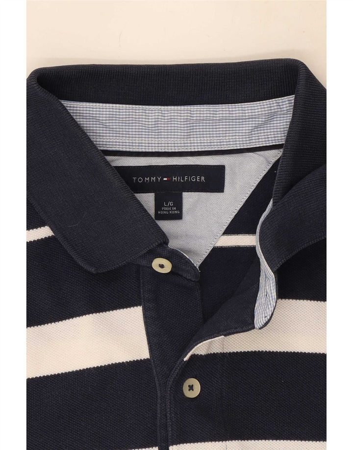 Tommy Hilfiger Ανδρικό Πόλο Μπλουζάκι Μεγάλο Navy Blue ριγέ