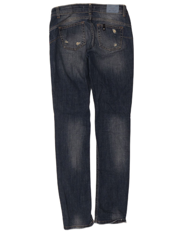 Liu Jo Womens Distressed Slim Jeans W28 L32 Blue Cotton
