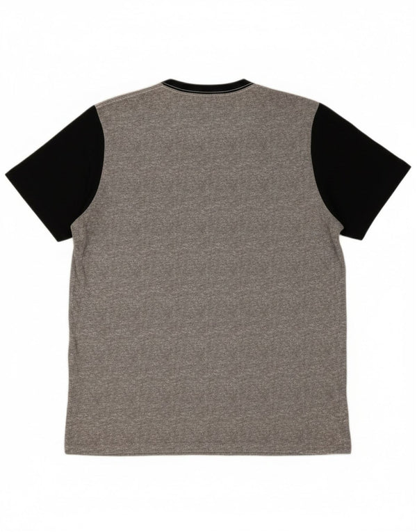 Ανδρικό T-Shirt Hollister Top Large Grey Colourblock Βαμβακερό