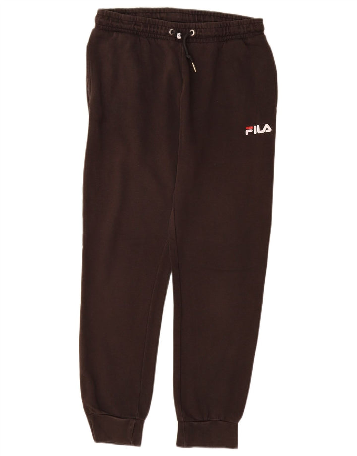 FILA Boys Tracksuit Trousers Joggers 11-12 Years Μαύρο