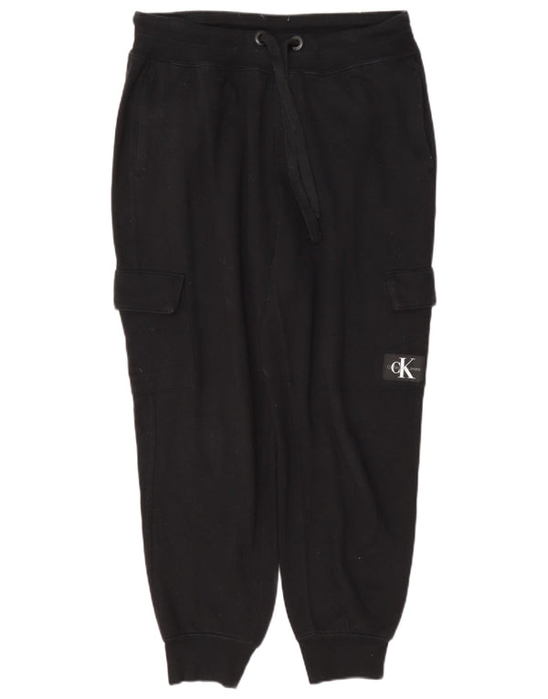 Calvin Klein Ανδρική φόρμα Cargo Παντελόνι Joggers Μικρό μαύρο βαμβακερό