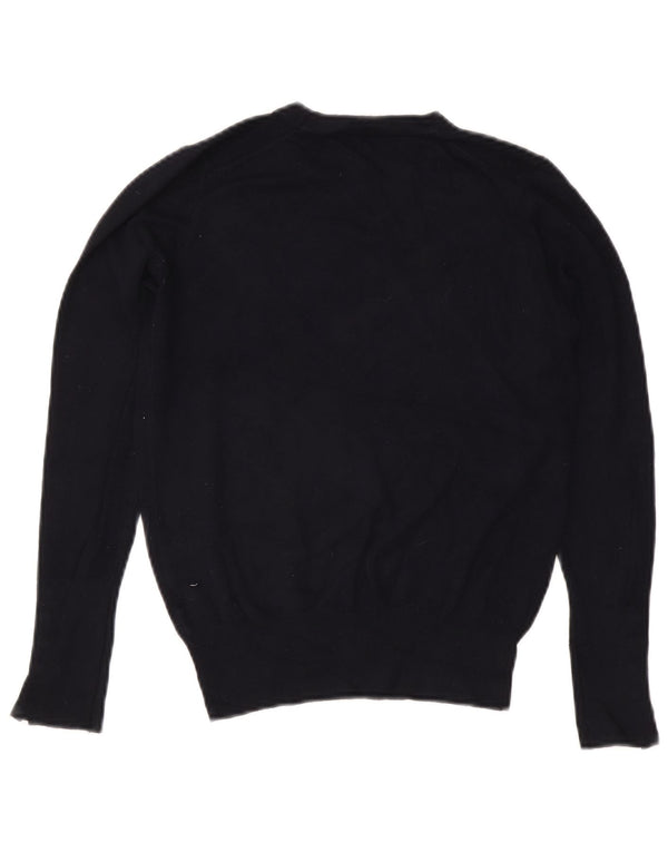 Zara Γυναικείο πουλόβερ με λαιμόκοψη Crop Crop UK 12 Medium Navy Blue Viscose