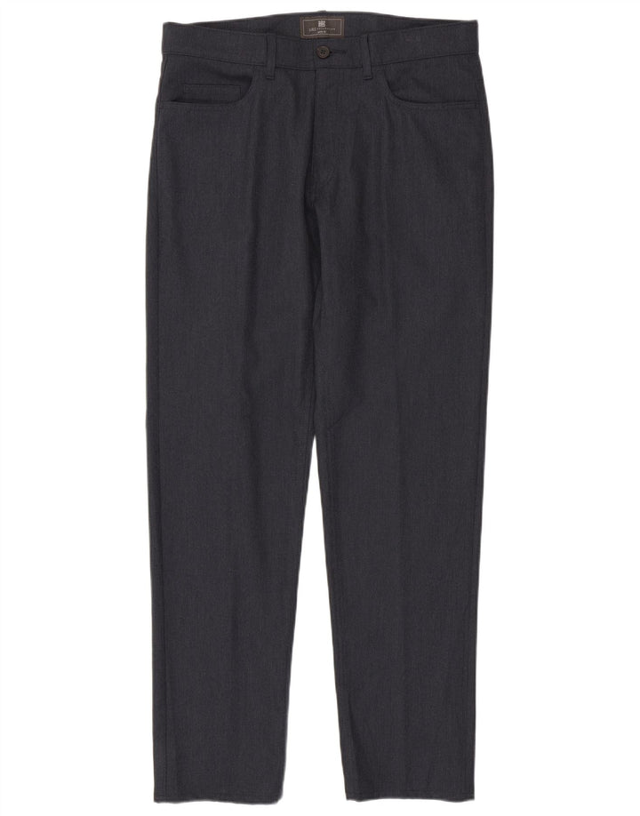 Ανδρικό ίσιο παντελόνι Marks & Spencer W34 L33 Navy Blue Polyester