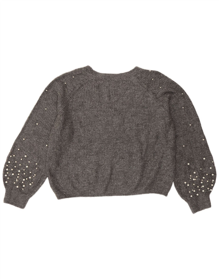 Marks & Spencer Γυναικείο πουλόβερ με λαιμόκαυστο UK 14 Medium Grey Flecked