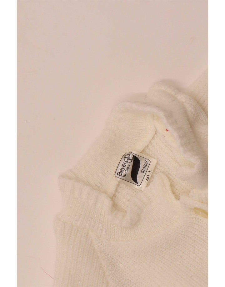 Bayer Γυναικεία Ζακέτα Crop UK 8 Small White Polyacrylic